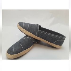 Denim espadrille flats.  Brand new.  Memory foam